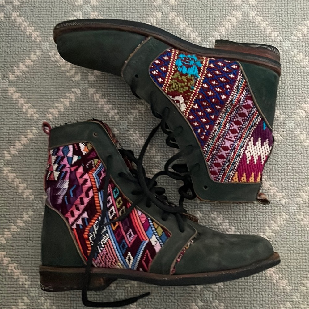 Hand made Guatemala pattern boots